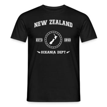 New Zealand map - T-shirt homme - noir - Devant - AI Model Male 178 light (178cm)