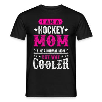 HOCKEY MOM hockey sur glace maman maman cadeau femme - T-shirt homme - noir - Devant - AI Model Male 178 light (178cm)