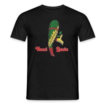 Vacci Lisciu - Ass der Vereine - Männer T-Shirt - Schwarz - Vorne - AI Model Male 178 light (178cm)