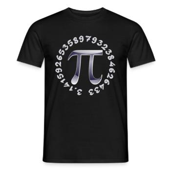 Pi 3,14 Pi-Day 14 Mars Pi jour mathématicien professeur - T-shirt homme - noir - Devant - AI Model Male 178 light (178cm)