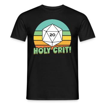 Holy crit,Gaming - Men's T-Shirt - black - Front - AI Model Male 178 light (178cm)