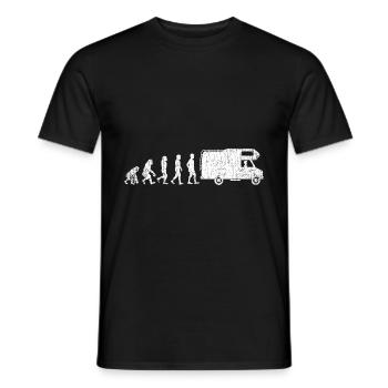 Van Life Retro Camper Motorhome Evolution Vintage - T-shirt homme - noir - Devant - AI Model Male 178 light (178cm)