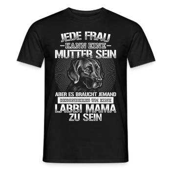 Labrador Mama - Männer T-Shirt - Schwarz - Vorne - AI Model Male 178 light (178cm)