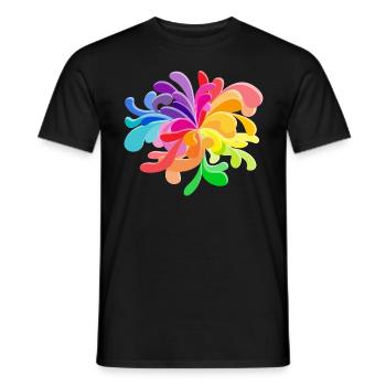 Farbflecken Sprayer Farbe splashes Farbkleckse - Männer T-Shirt - Schwarz - Vorne - AI Model Male 178 light (178cm)