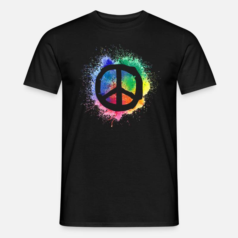 Peace Sign World Peace Peace Symbol Pace - T-shirt uomo - nero