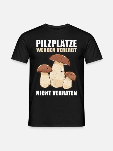 Pilzsammler Geschenk - Männer T-Shirt - Schwarz