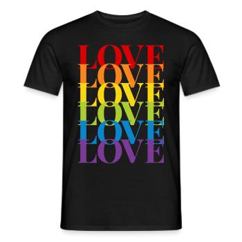 Love - Men's T-Shirt - black - Front - AI Model Male 178 light (178cm)