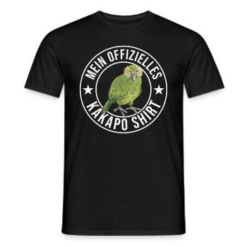 Papagei mein offizielles Kakapo - Männer T-Shirt - Schwarz - Vorne - AI Model Male 178 light (178cm)
