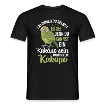 Sei ein Kakapo Papagei - Männer T-Shirt - Schwarz - Vorne - AI Model Male 178 light (178cm)