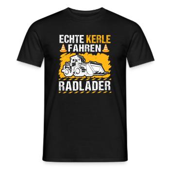 Echte Kerle Radlader Radladerfahrer - Männer T-Shirt - Schwarz - Vorne - AI Model Male 178 light (178cm)