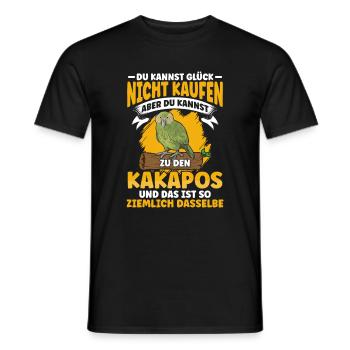 Kakapos Glück Spruch Papagei - Männer T-Shirt - Schwarz - Vorne - AI Model Male 178 light (178cm)