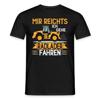 Ich gehe Radlader fahren Radladerfahrer - Männer T-Shirt - Schwarz - Vorne - AI Model Male 178 light (178cm)