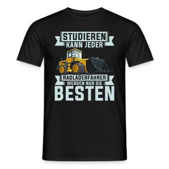 Radlader Radladerfahrer nur die Besten - Männer T-Shirt - Schwarz - Vorne - AI Model Male 178 light (178cm)