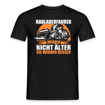Radlader Radladerfahrer werden besser - Männer T-Shirt - Schwarz - Vorne - AI Model Male 178 light (178cm)