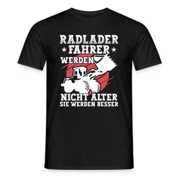 Radlader Radladerfahrer werden besser - Männer T-Shirt - Schwarz - Vorne - AI Model Male 178 light (178cm)