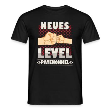 Neues Level Patenonkel Taufpate - Männer T-Shirt - Schwarz - Vorne - AI Model Male 178 light (178cm)
