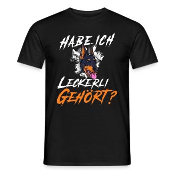 Hund habe ich Leckerli gehört Hundebesitzer - Männer T-Shirt - Schwarz - Vorne - AI Model Male 178 light (178cm)