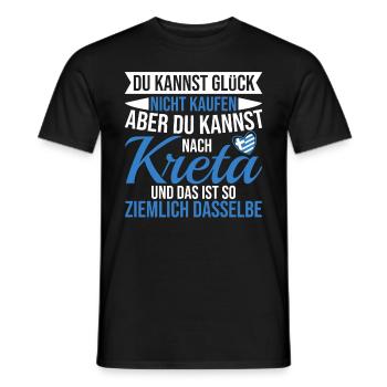 Kreta Glück Griechenland Urlaub - Männer T-Shirt - Schwarz - Vorne - AI Model Male 178 light (178cm)