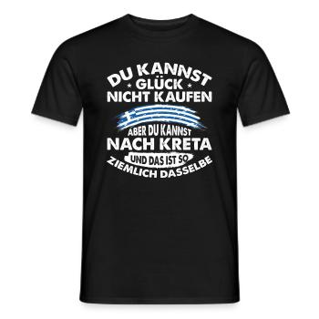 Kreta Glück Griechenland Urlaub - Männer T-Shirt - Schwarz - Vorne - AI Model Male 178 light (178cm)