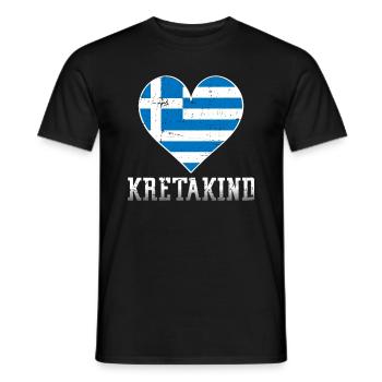 Kretakind Griechenland Urlaub Kreta - Männer T-Shirt - Schwarz - Vorne - AI Model Male 178 light (178cm)