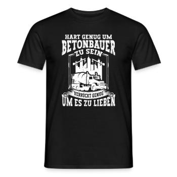 Hart genug um Betonbauer zu sein Beruf - Männer T-Shirt - Schwarz - Vorne - AI Model Male 178 light (178cm)