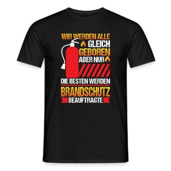 Nur die Besten werden Brandschutzbeauftragter - Männer T-Shirt - Schwarz - Vorne - AI Model Male 178 light (178cm)