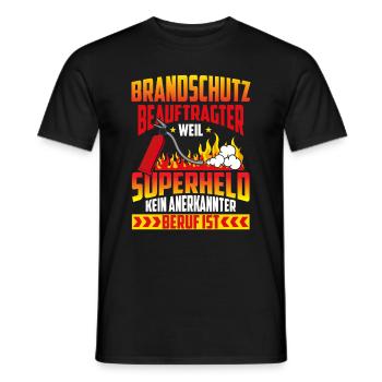 Brandschutzbeauftragter Superheld kein Beruf - Männer T-Shirt - Schwarz - Vorne - AI Model Male 178 light (178cm)