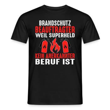 Brandschutzbeauftragter Superheld kein Beruf - Männer T-Shirt - Schwarz - Vorne - AI Model Male 178 light (178cm)
