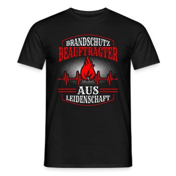 Brandschutzbeauftragter Leidenschaft Herzschlag - Männer T-Shirt - Schwarz - Vorne - AI Model Male 178 light (178cm)