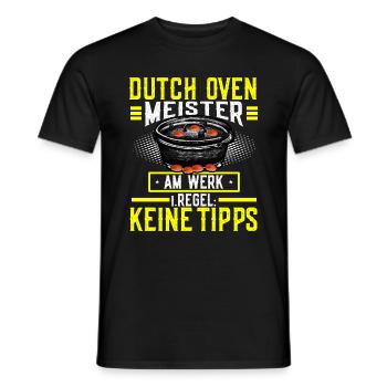 Dutch Oven Meister keine Tipps Dopfen - Männer T-Shirt - Schwarz - Vorne - AI Model Male 178 light (178cm)
