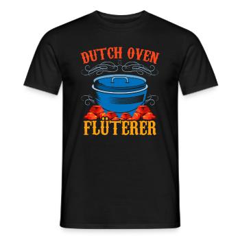 Dutch Oven Flüsterer Dopfen Outdoor - Männer T-Shirt - Schwarz - Vorne - AI Model Male 178 light (178cm)
