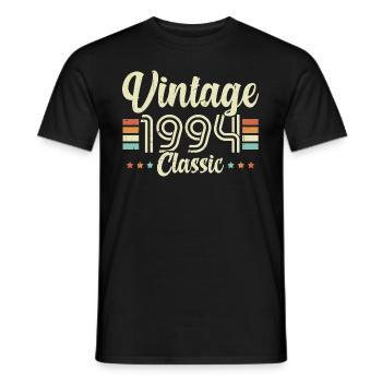 Vintage 1994 Classic, Cadeau D'anniversaire 29 Ans - T-shirt homme - noir - Devant - AI Model Male 178 light (178cm)