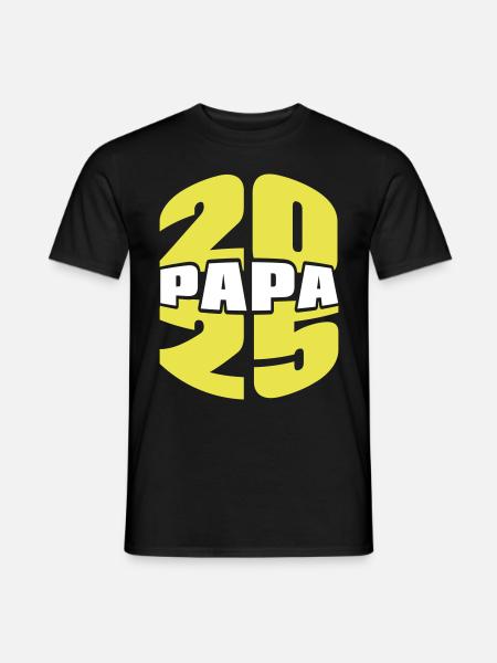 2025 Papa - Männer T-Shirt - Schwarz