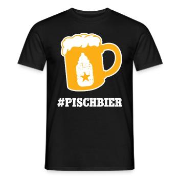 Pischbier Babybier Eltern Papa Werden Babyparty - Männer T-Shirt - Schwarz - Vorne - AI Model Male 178 light (178cm)