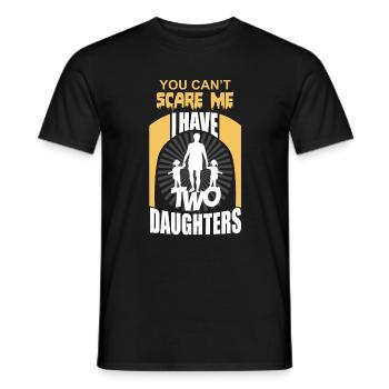 VOUS POUVEZ ME SCARER J’AI DEUX FILLES! - T-shirt homme - noir - Devant - AI Model Male 178 light (178cm)