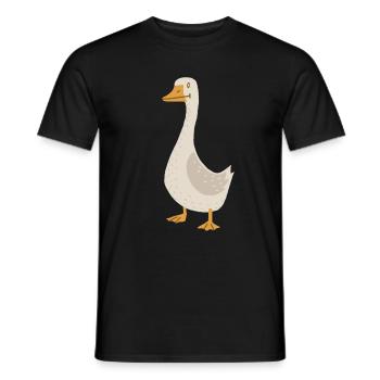 Gans (derpy) - Männer T-Shirt - Schwarz - Vorne - AI Model Male 178 light (178cm)