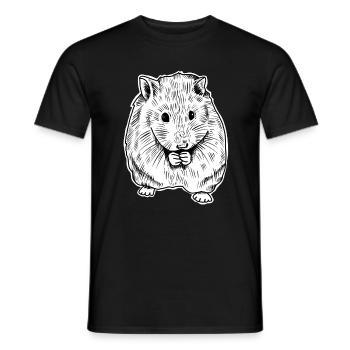 hamster - Men's T-Shirt - black - Front - AI Model Male 178 light (178cm)