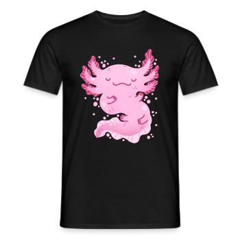 Axolotl - T-shirt homme - noir - Devant - AI Model Male 178 light (178cm)