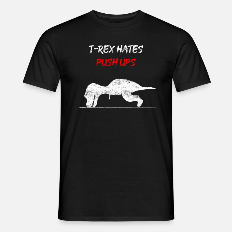T-Rex has push ups - Men's T-Shirt - black