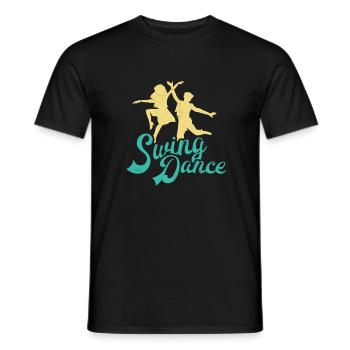 Swing Dance - Männer T-Shirt - Schwarz - Vorne - AI Model Male 178 light (178cm)