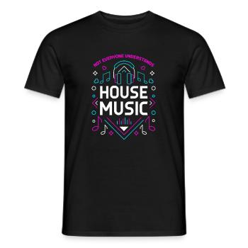 House Musik - Männer T-Shirt - Schwarz - Vorne - AI Model Male 178 light (178cm)