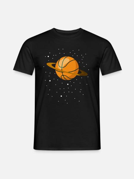 Basketball Planet Geschenk - Männer T-Shirt - Schwarz