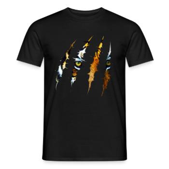 tiger - Men's T-Shirt - black - Front - AI Model Male 178 light (178cm)