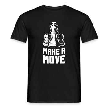 Chess Make a Move Strategy Game Gift - Men's T-Shirt - black - Front - AI Model Male 178 light (178cm)