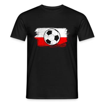 Fußball Polen Geschenk - Männer T-Shirt - Schwarz - Vorne - AI Model Male 178 light (178cm)