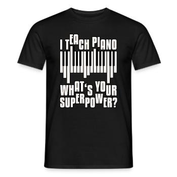 Piano teachers - Men's T-Shirt - black - Front - AI Model Male 178 light (178cm)