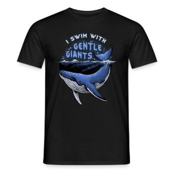 Baleine Natation Cadeau de plongée pour plongeurs Scuba - T-shirt homme - noir - Devant - AI Model Male 178 light (178cm)