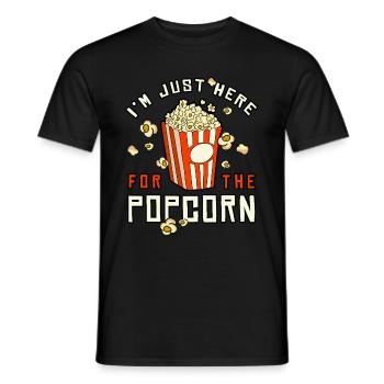 popcorn - Men's T-Shirt - black - Front - AI Model Male 178 light (178cm)