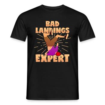 Unfall Experte Stunt Sturz Beinbruch Gefährlich - Männer T-Shirt - Schwarz - Vorne - AI Model Male 178 light (178cm)