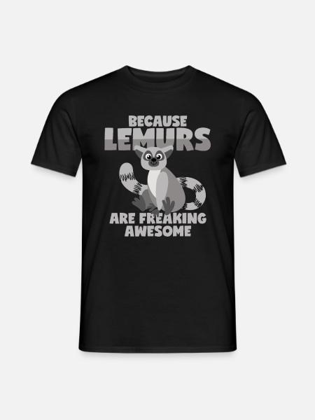 Lémuriens Madagascar Maki Vari Katta - T-shirt homme - noir